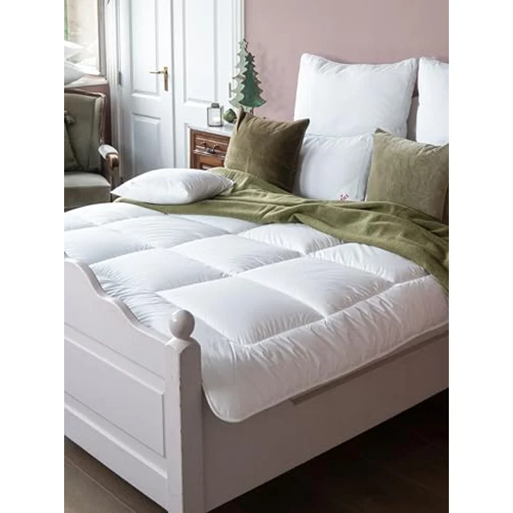 Paradies Kunstfaserbettdecke Avera Bio, Füllung: 80% Polyester, 20% Lyocell, Bezug: 100% Baumwolle kbA, atmungsaktive, wärmende Lyocell Winterdecke – Bild 3