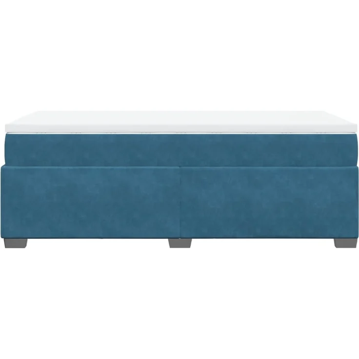 vidaXL Boxspringbett mit Matratze Dunkelblau 90x200 cm Samt 3285261 – Bild 8