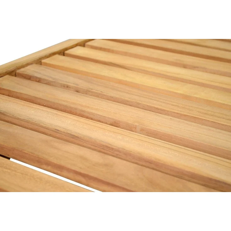 Kai Wiechmann Gartenliege Hochwertige Teak Sonnenliege mit Knick als stilvolle Relaxliege, verstellbare Teak-Liege mit Rädern und Tablett – Bild 3