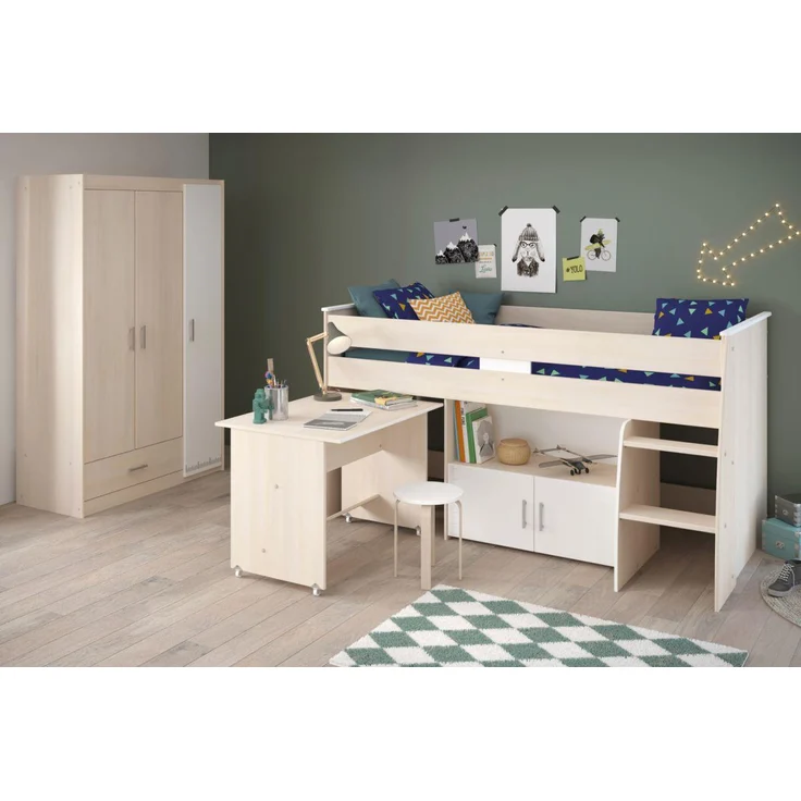 Parisot Kinderzimmer Charly in Akazie und weiß Jugendzimmer Set 2-tlg. – Bild 1