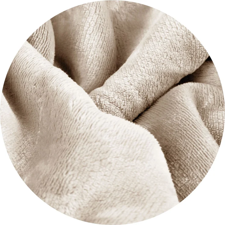 Kuscheldecke "Teddy Fleece" Sherpa/Flanell, 150x200cm Beige – Bild 8