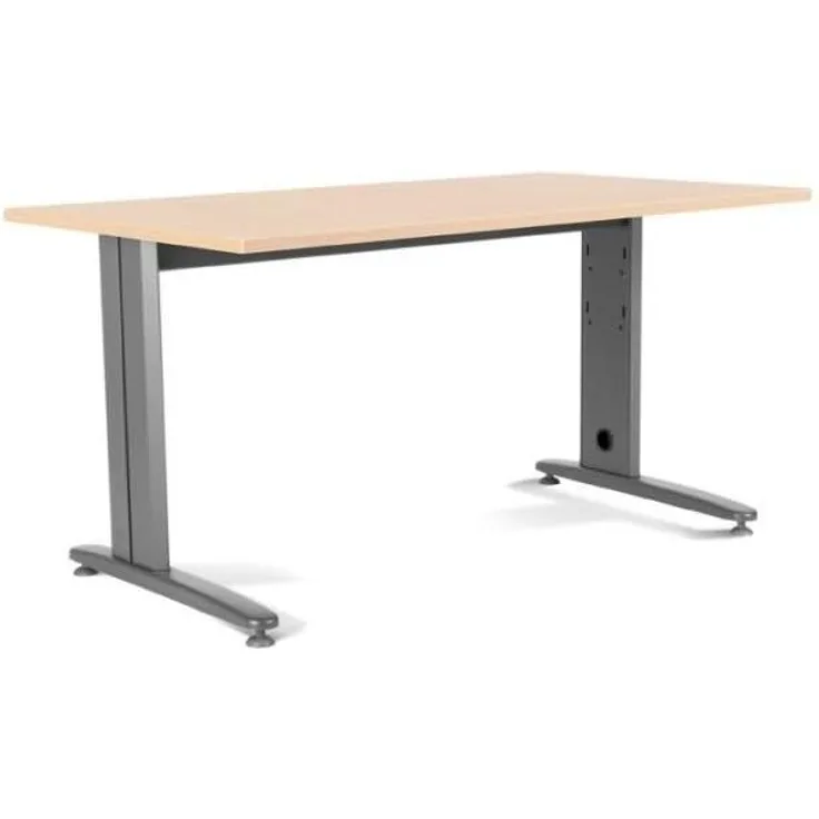 Rocada Schreibtisch Metal BxTxH 160 x 80 x 72 cm Gestell grau Platte Melami