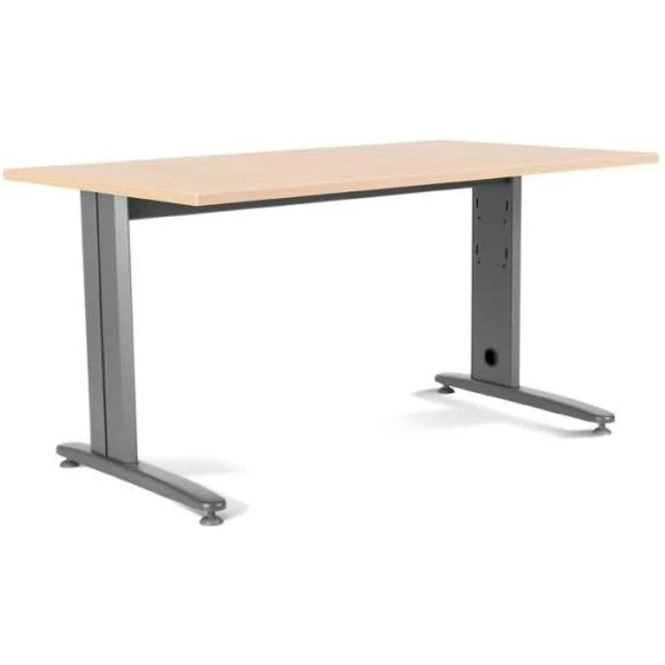 Rocada Schreibtisch Metal BxTxH 160 x 80 x 72 cm Gestell grau Platte Melami