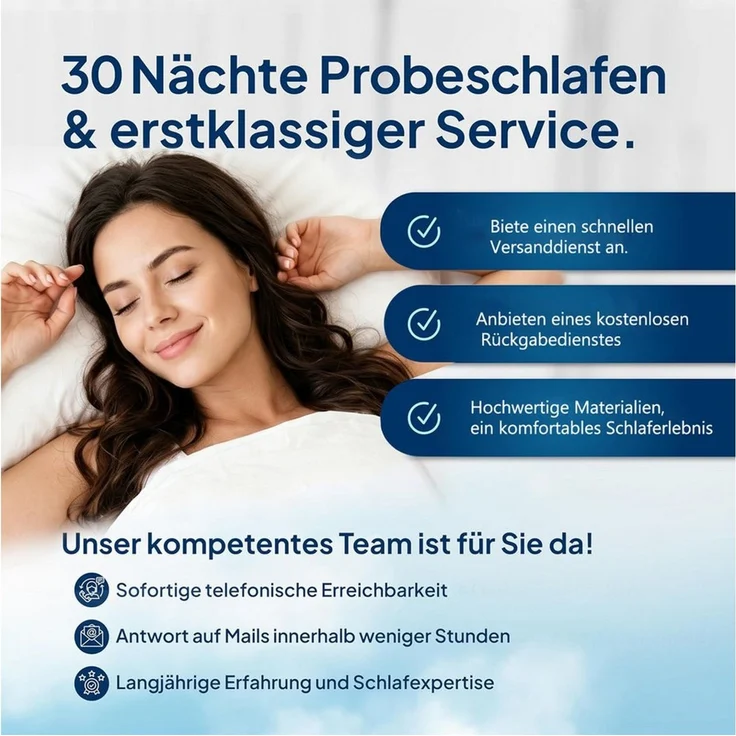 Taschenfederkernmatratze Taschenfederkernmatratze 90/140x200 cm H4, PFCTART, 25 cm hoch, (Set, atmungsaktiv, geräuscharm, OEKO-TEX, vakuumgerollt), ergonomische Federkernmatratze mit Gel-Memory-Schaum – Bild 4