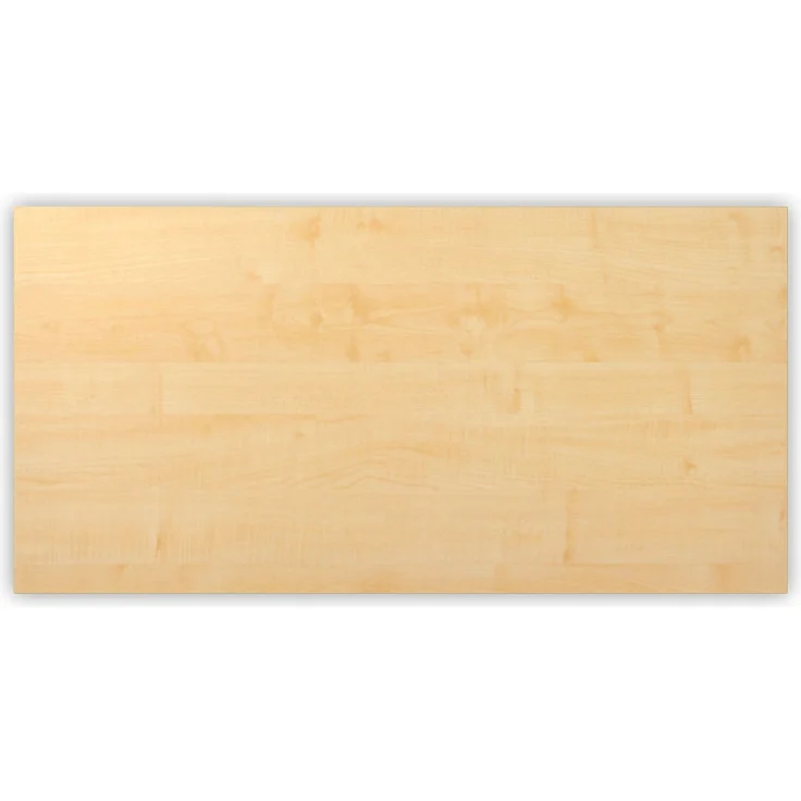 bümö Tischplatte 160x80 cm in Ahorn, Schreibtischplatte aus Holz, Holzplatte, Spanplatte kratzfest beschichtet, ABS-Kante, 120 kg Tragkraft für DIY Homeoffice Schreibtisch & mehr, PL-16-3