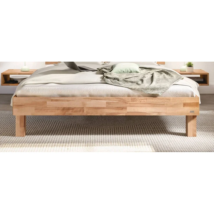 Hasena Massivholzbett Forti Kernbuche natur, geölt 200x210 cm, Fußhöhe 20 cm – Trento – Bild 4