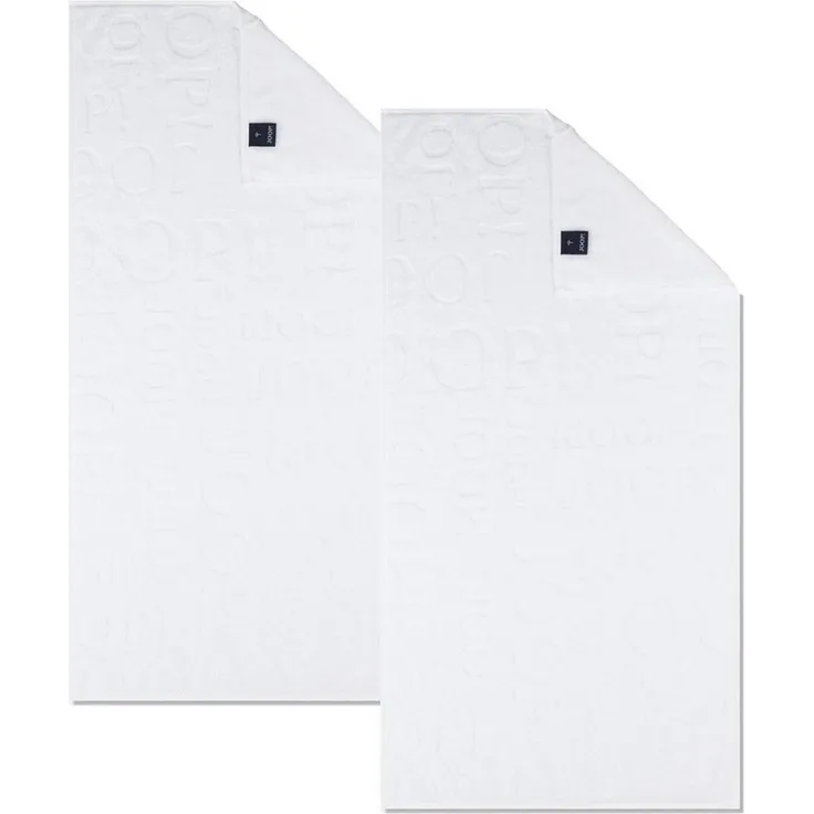 JOOP! Handtuch 2 Stück Joop! Handtuch Selection 1711-600 weiß 50x100, Walkfrottier (Spar-Set, 2-St), 100% Baumwolle