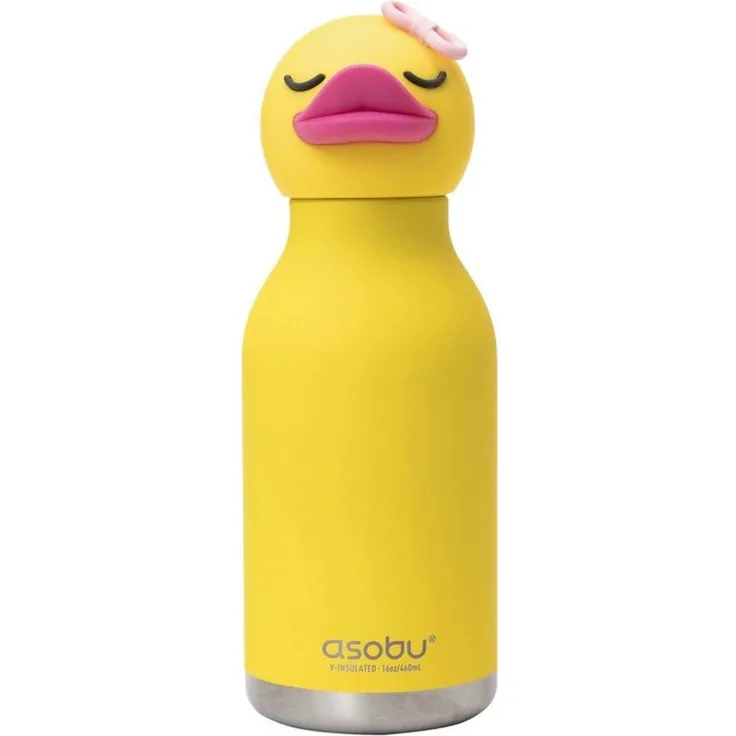 ASOBU Trinkflasche Asobu® Kindertrinkflasche BESTIE mit Strohhalm 460ml