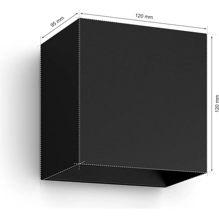 Philips Hue White & Color Ambiance Resonate Wandleuchte einstrahlig, schwarz – Bild 3