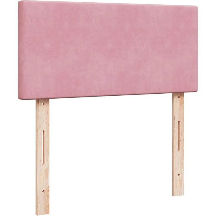 vidaXL Boxspringbett mit Matratze Rosa 100x200 cm Samt 3288533 – Bild 9