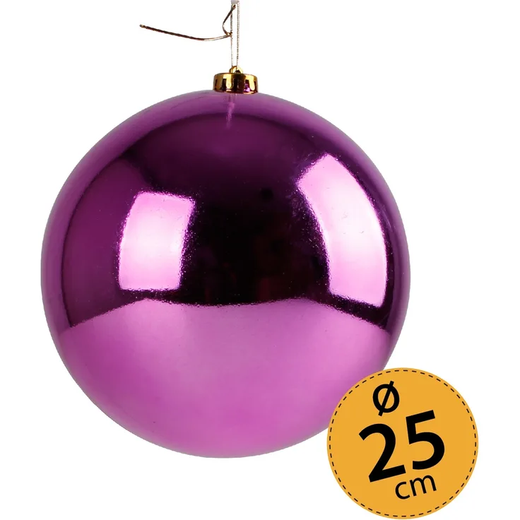 Christbaumkugel lila Weihnachtskugel ⌀ 25 cm Baumschmuck Deko-Kugel glänzend