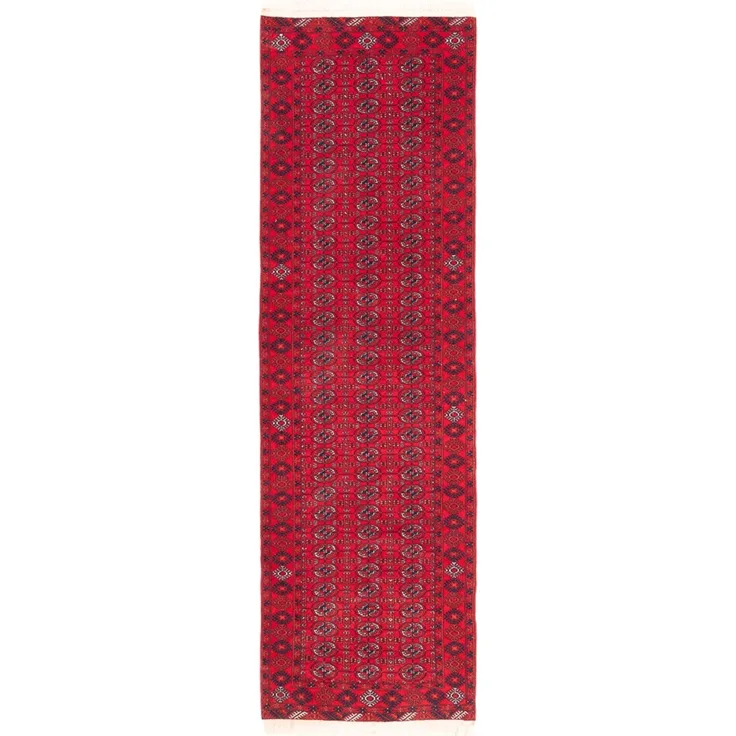 Morgenland Läufer Afghan - Buchara - 260 x 85 cm - rot