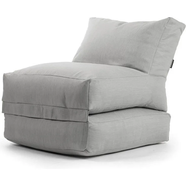 mokebo Sitzsack Der Summerdream (für drinnen & draußen), Bean Bag Outdoor, Sitzsack für deinen Balkon, Gartenliege in Lichtgrau