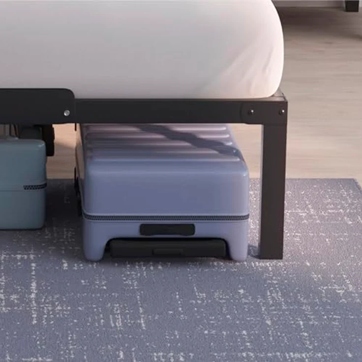 Dreamzie Metallbett 90 x 190 x 36 cm - Bettgestell aus Metall 90x190 cm Bett für Matratze Einzel - Robust, Leichte Montage, Umfangreicher Stauraum - Schwarzer Lattenrost – Bild 7