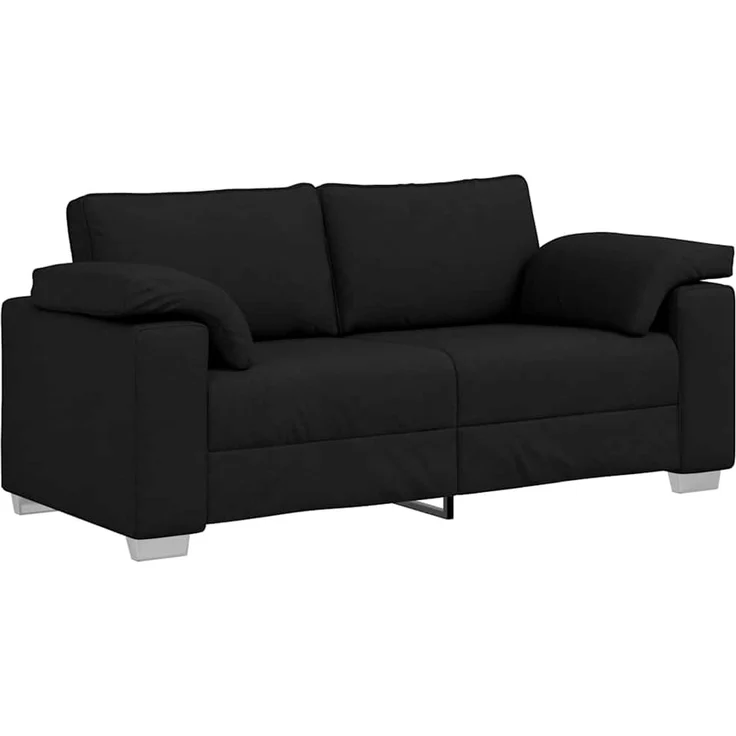 vidaXL Zweisitzer-Sofa Schwarz 180 cm Stoff 4105229 – Bild 2