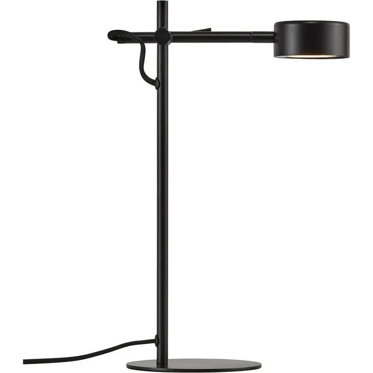Nordlux Büro Schreibtischleuchten Clyde Höhe 40, Schwarz, Kunststoff, Metall, 2010835003