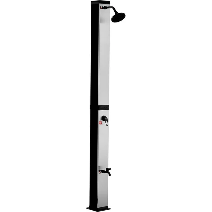 HOME DELUXE Solardusche OLYMP - Gebürstetes Nickel / Schwarz – Bild 3