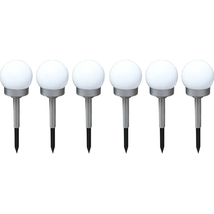 6er Set LED Solar Steckleuchten, Kugeln, Durchmesser 10 cm – Bild 1