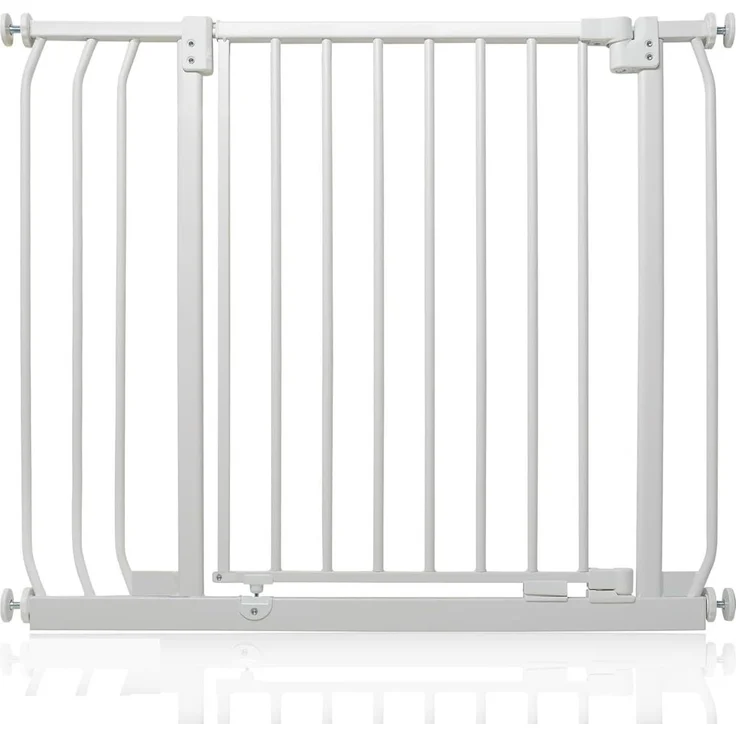 Safetots Elite Sicherheitsschutzgitter, 80cm - 89cm, Mattweiß, Treppenschutzgitter mit Druckmontage, Sicherheitsbarriere, Einfache Installation – Bild 1