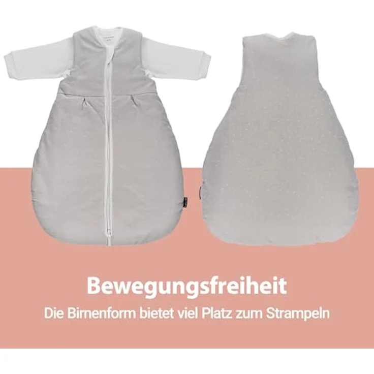 LaLoona 2-tlg. Schlafsack-Set - Dots - Light Taupe, Innenschlafsack aus Baumwolle, Größe 50/56, TOG 3,5 – Bild 7