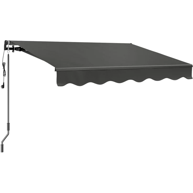 STEELSØN 'Kestria' elektrische Gelenkarmmarkise 250x200 cm mit LEDs, Markise anthrazit, Terrassenmarkise selbst montierbar – Bild 11