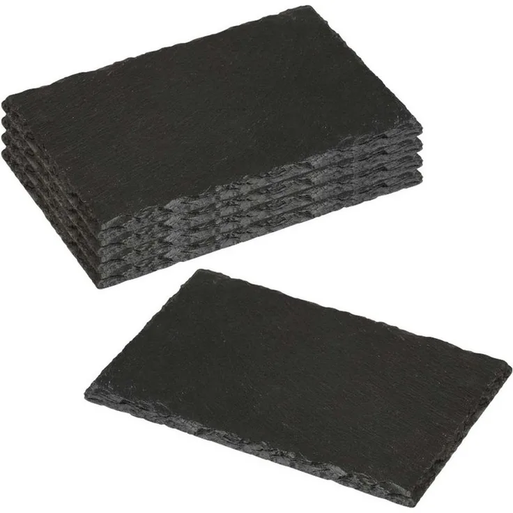 5 Stück Buffetplatte aus Schiefer - 22 x 14 cm