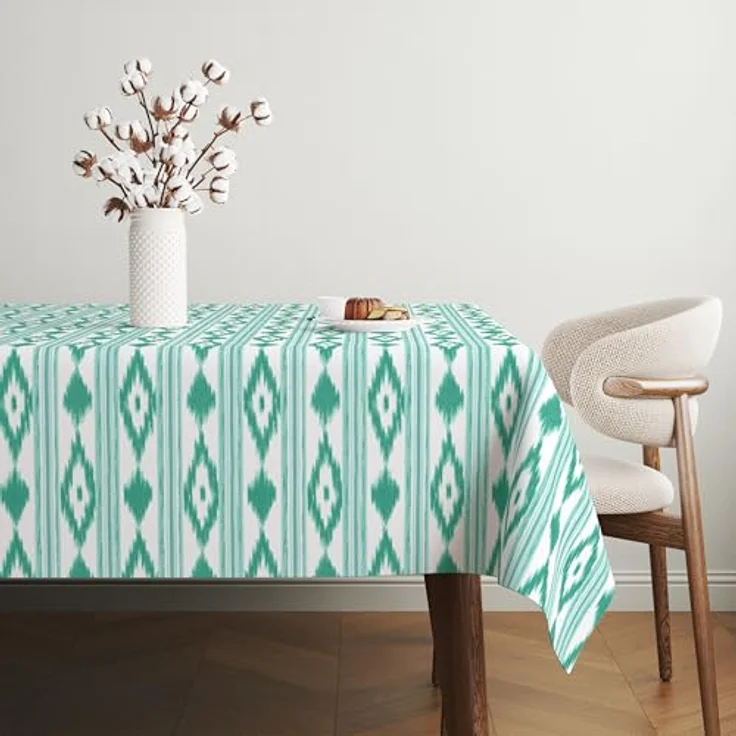 Martina Home Tischdecke, Wachstuch, Malorqué, Türkis, 140 x 140 cm – Bild 4