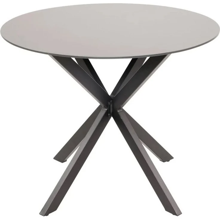 Lesli Living Gartentisch Tafel Kaffeetisch Tisch rund ø90x73 cm Aluminium Glas – Bild 4