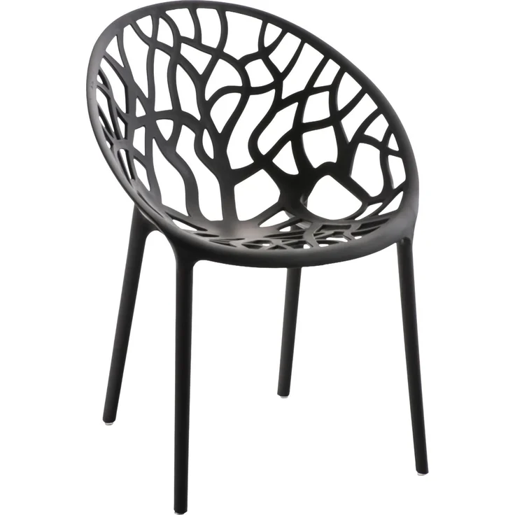 Gartenmöbel-Set SOFIA mit 2 Stühlen - 180x180x80cm, Kunststoff, Schwarz | Balkonset Gartenset Tisch mit Stühlen Bistroset Outdoor – Bild 5