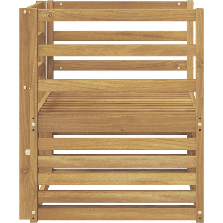 vidaXL Outdoor-Sofagarnitur Massivholz Akazie Weiß 3439076 – Bild 4