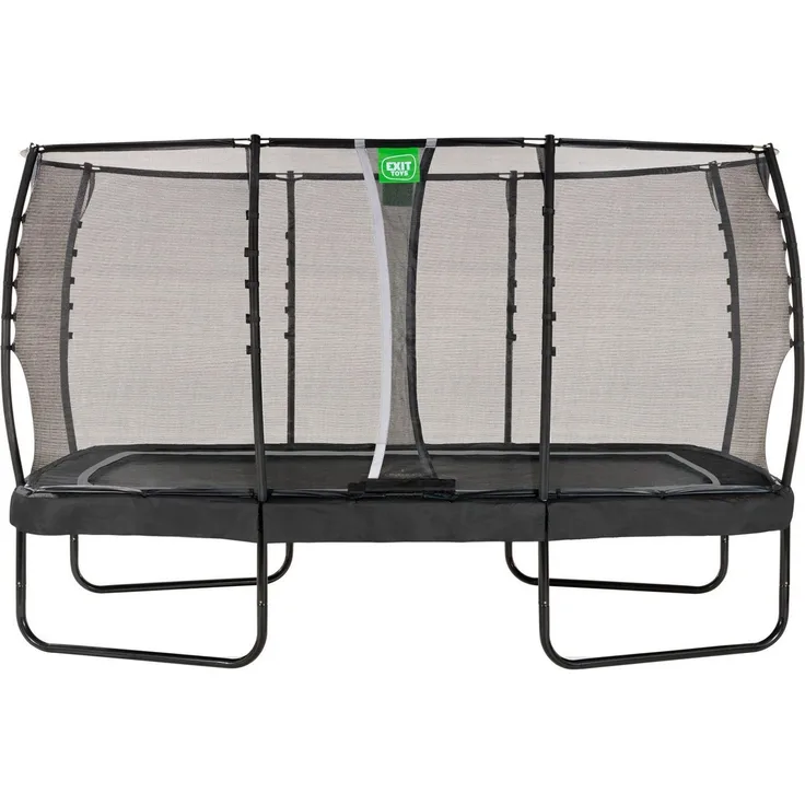 EXIT Trampolin Allure Premium rechteckig 244x427 cm Schwarz mit Premium Sicherheitsnetz