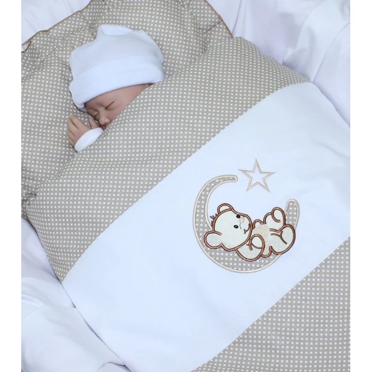 Primawela Babybettwäsche Kinderwagenset Baby Bettwäsche für Kinderwagen Bezüge Decke Kissen, 4 teilig – Bild 3