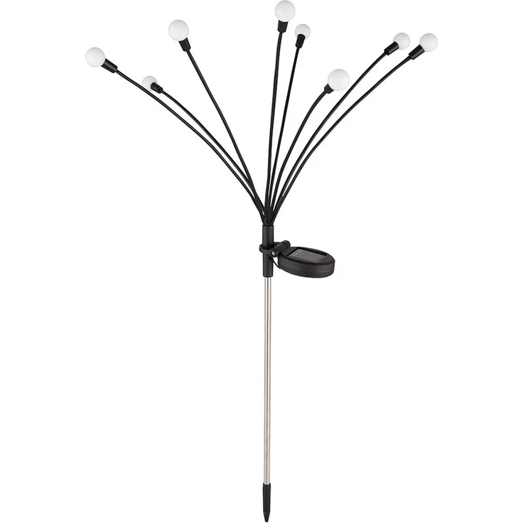 LED Solarleuchte, Edelstahl schwarz, H 70 cm – Bild 9