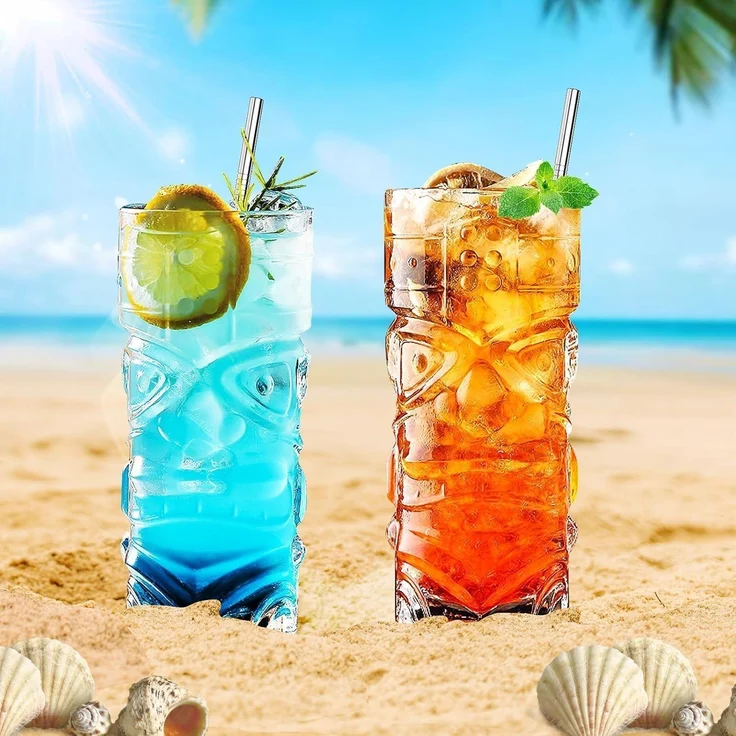 INFTYLE Tiki Cocktail Gläser Set 2-14 oz - Exotische Cocktails, Mai – Bild 2