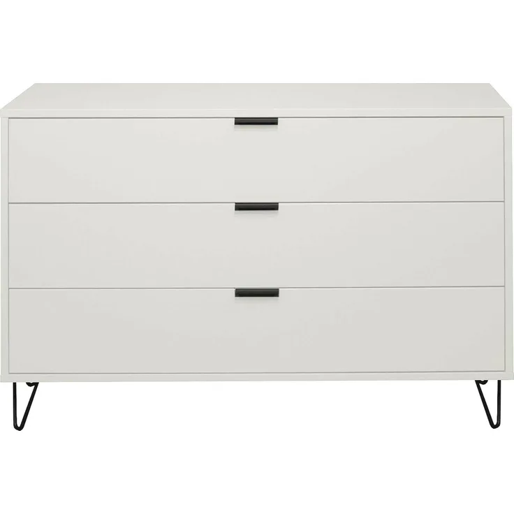 Kommode Erna 119x45x82 Kreidegrau matt Lack 14715-D