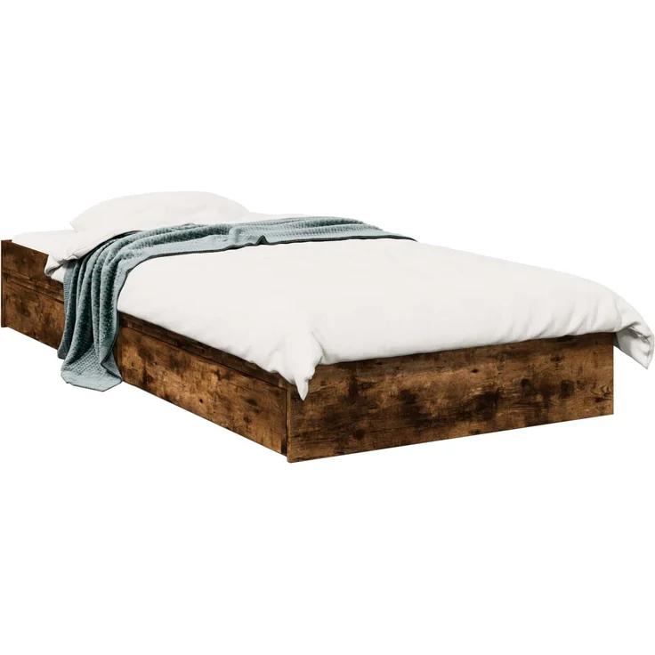 vidaXL Bettgestell mit Stauraum Geräucherte Eiche 80 x 200 cm 3429591 – Bild 2