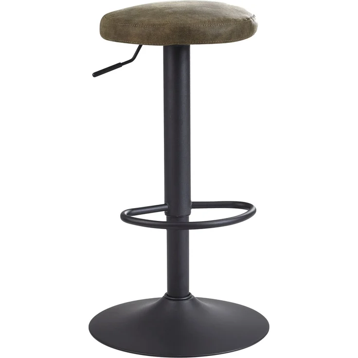 Wohnling Barhocker Grau Wildlederoptik Hocker ohne Lehne 58 - 79 cm | Küchenhocker Stoff / Metall 100kg | Des – Bild 13