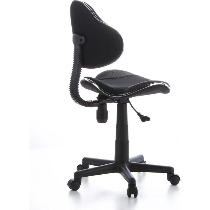hjh OFFICE 634120 Kinder Schreibtischstuhl KIDDY GTI-2 Stoff Schwarz/Grau ergonomischer Jugenddrehstuhl höhenverstellbar – Bild 5