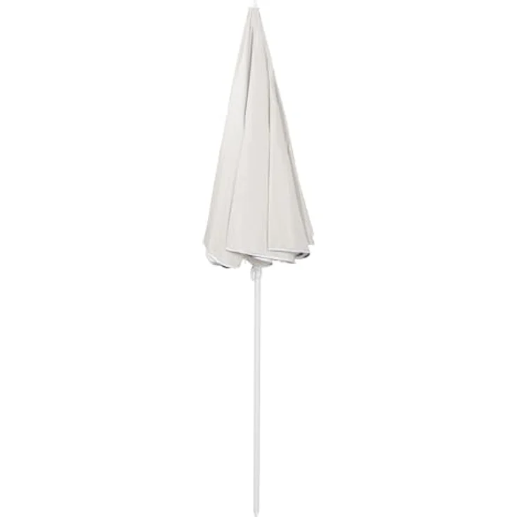 Sekey Sonnenschirm mit Schutzhülle, Neigungswinkel und Höhe verstellbar, Polyester graubeige, 160 cm – Bild 6