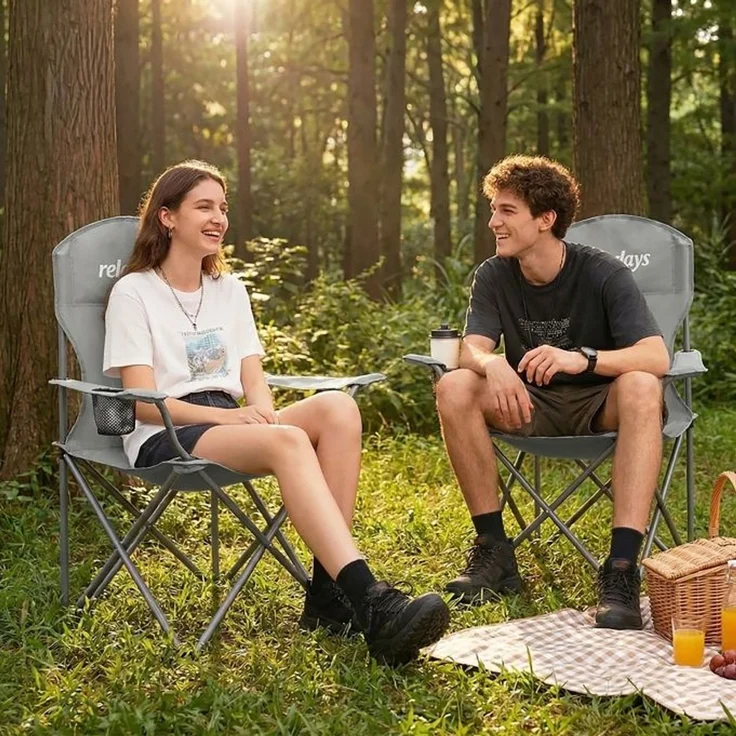 Relaxdays Faltbarer Camping Stuhl 2er Set – Bild 3