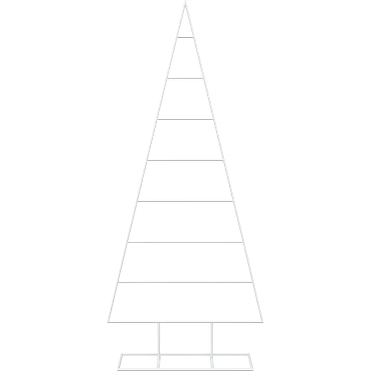vidaXL Metall Weihnachtsbaum KUOPIO 150 cm Stahl Weiß 42053831 – Bild 4