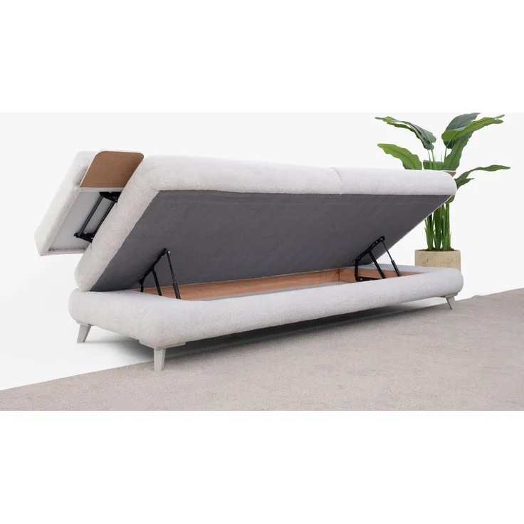 Sitzgruppe/Sofa Set - Wohnzimmergarnitur "Vanda" 3+3+1-Grau/Weiß – Bild 19