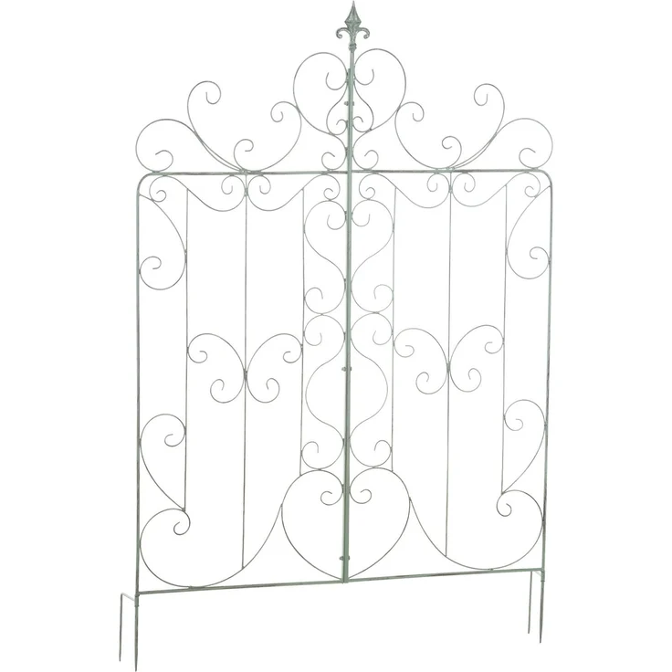 Rankgitter JORIS - 99x2x133cm, Metall, Antik-Grün | Rankhilfe Kletterpflanzen Gartendekoration – Bild 1