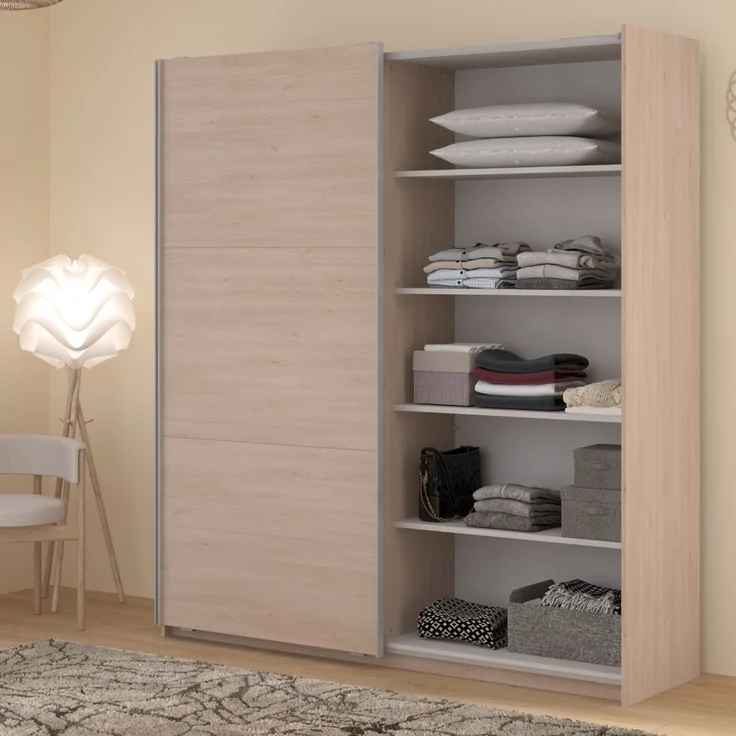 Kleiderschrank Swing in Eiche mit Spiegel 178 cm – Bild 2