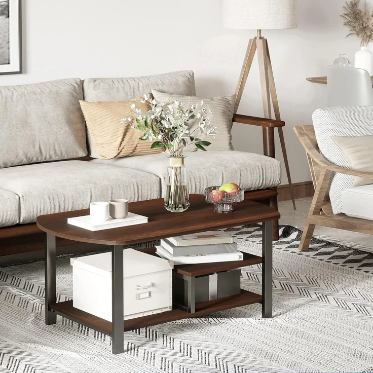 HOMCOM Couchtisch Couchtisch im industriellen Stil – Bild 2