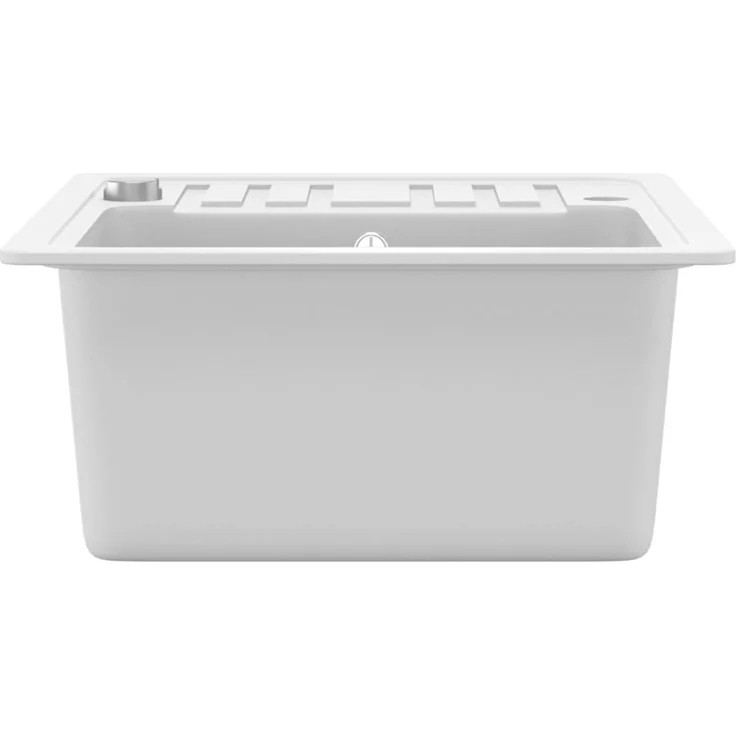 Küchenspüle | Granitspüle Einzelbecken Weiß SH638 – Bild 5
