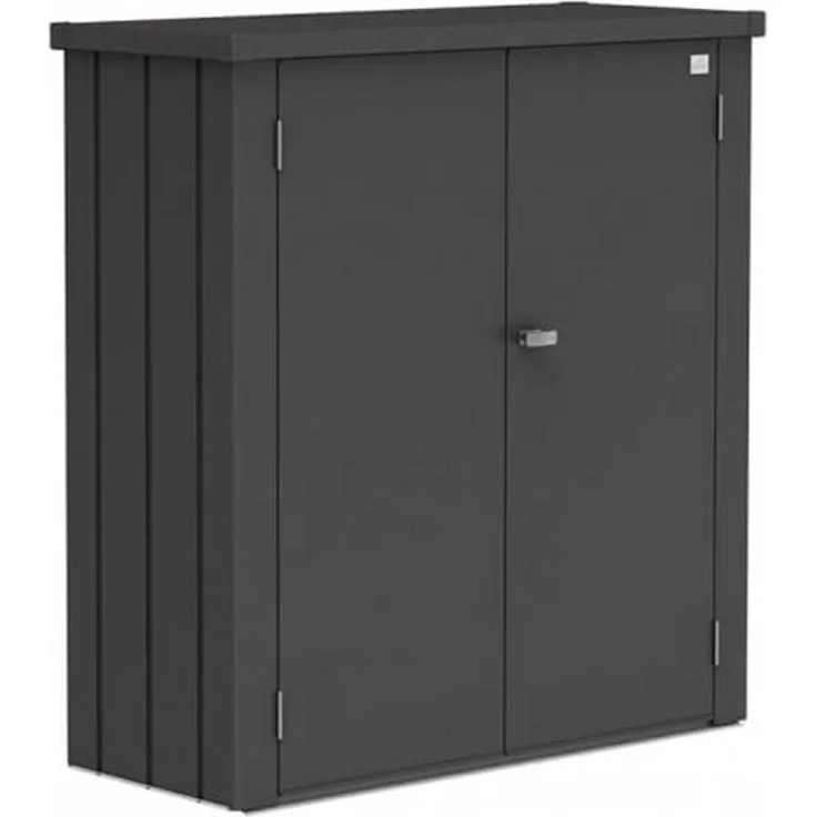 Biohort Terrassenschrank Romeo, M: 132 x 57 x 140 (b x t x h) cm, quarzgrau-metallic