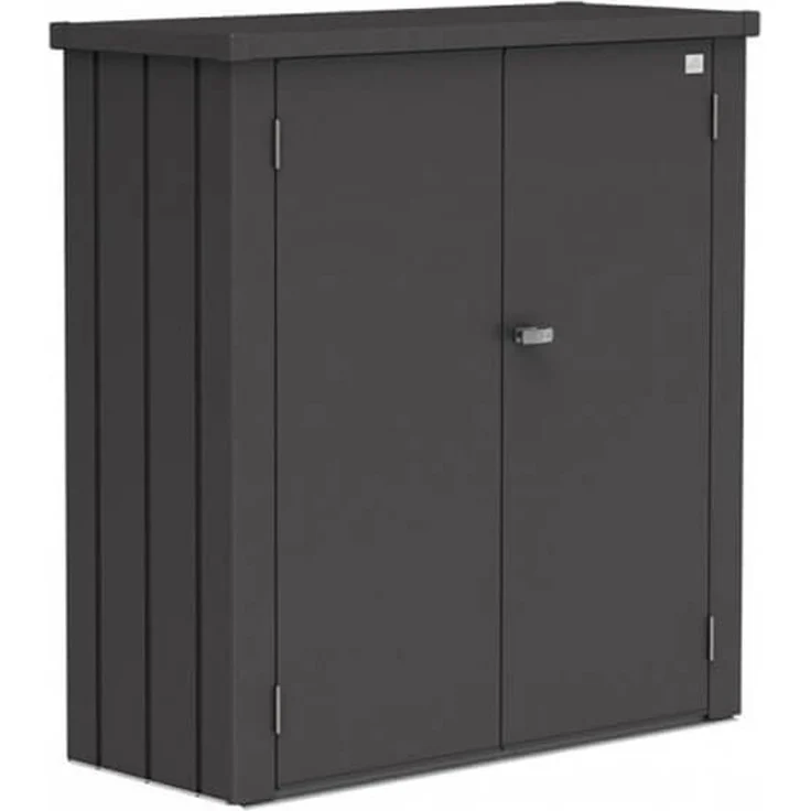 Biohort Terrassenschrank Romeo, M: 132 x 57 x 140 (b x t x h) cm, quarzgrau-metallic – Bild 1