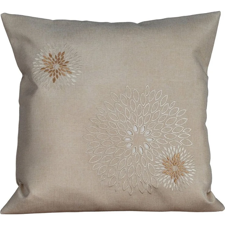 heimtexland Tischdecke Deko Tischwäsche Kissen Serie Pusteblume bestickt (Typ887 1-tlg), Mitteldecke 85x85 I natürlich edle Leinen-Optik I beige – Bild 1