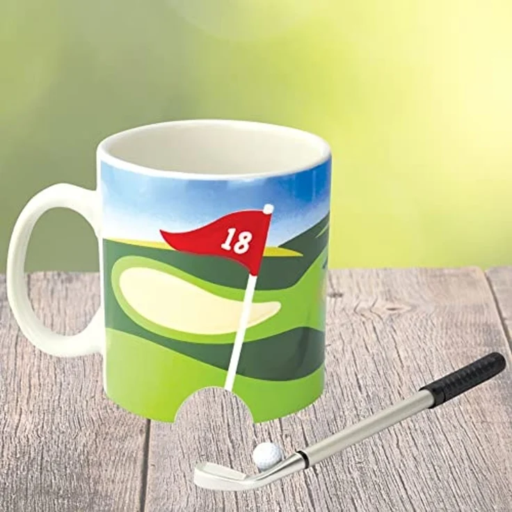 Winkee Becher Sport Kaffeebecher Golf, Keramik, ca. Ø 8 x 10 cm, für ca. 300 ml – Bild 4